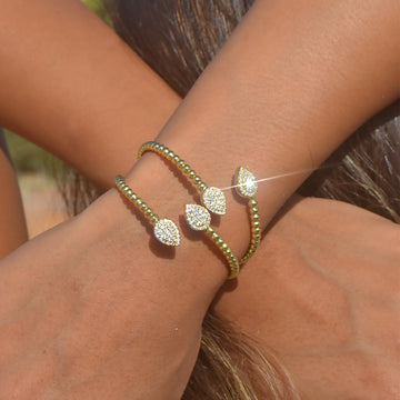 Teardrop Zircon Bangle