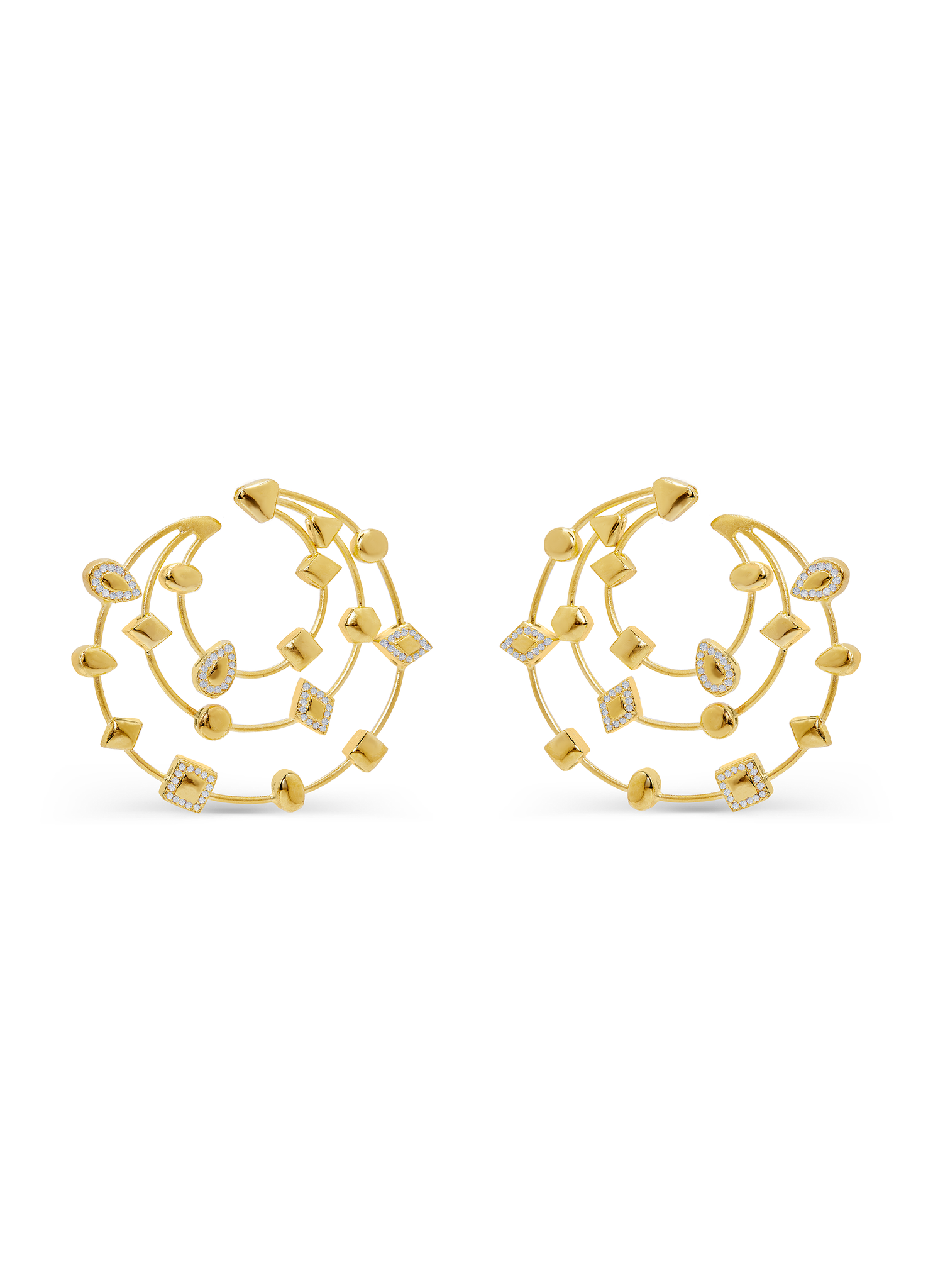 Golden Labyrinth Earrings