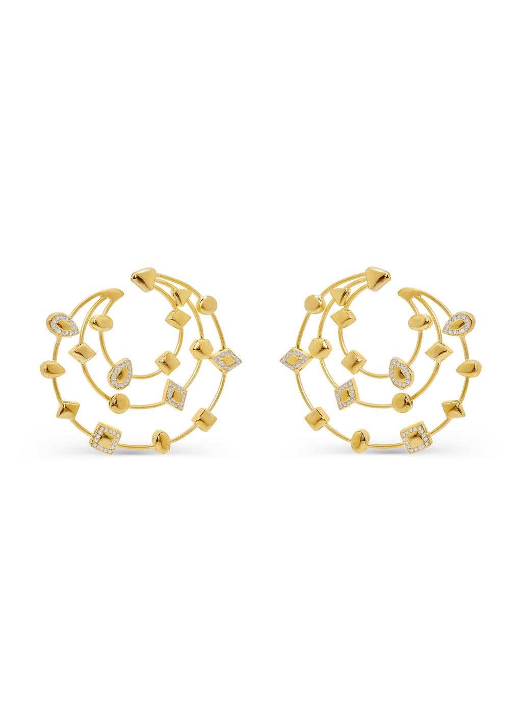Golden Labyrinth Earrings