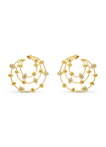 Golden Labyrinth Earrings