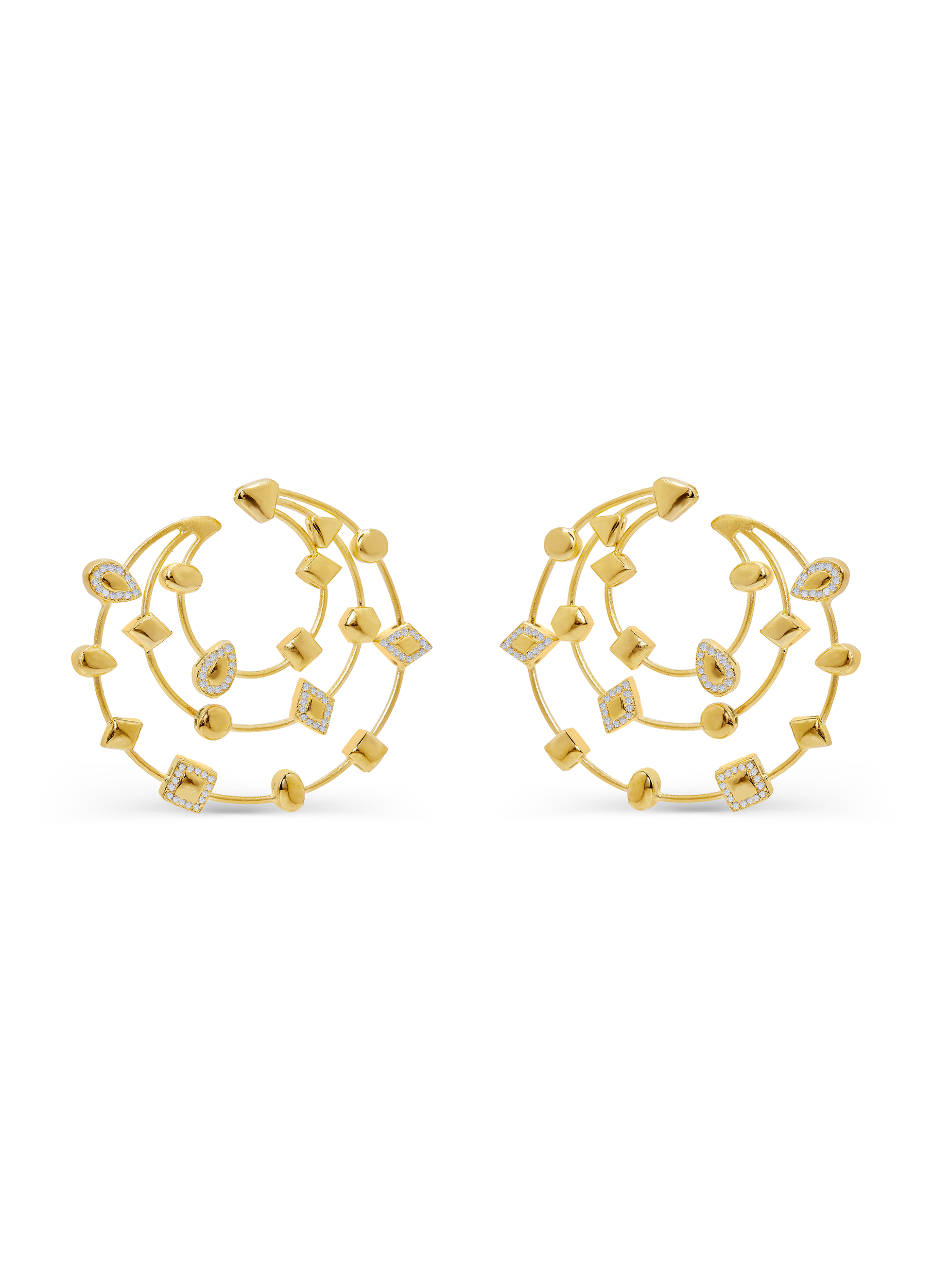 Golden Labyrinth Earrings