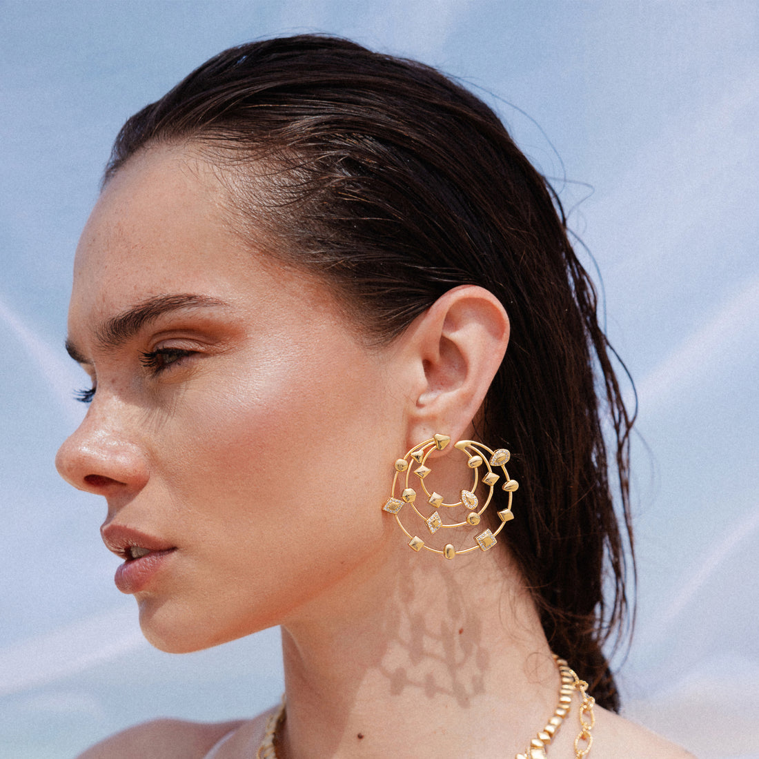 Golden Labyrinth Earrings