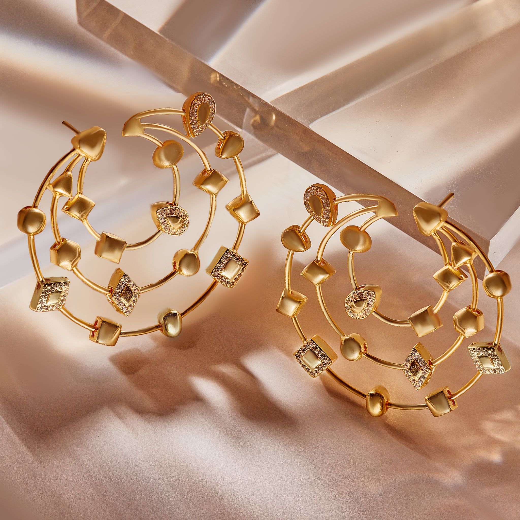 Golden Labyrinth Earrings