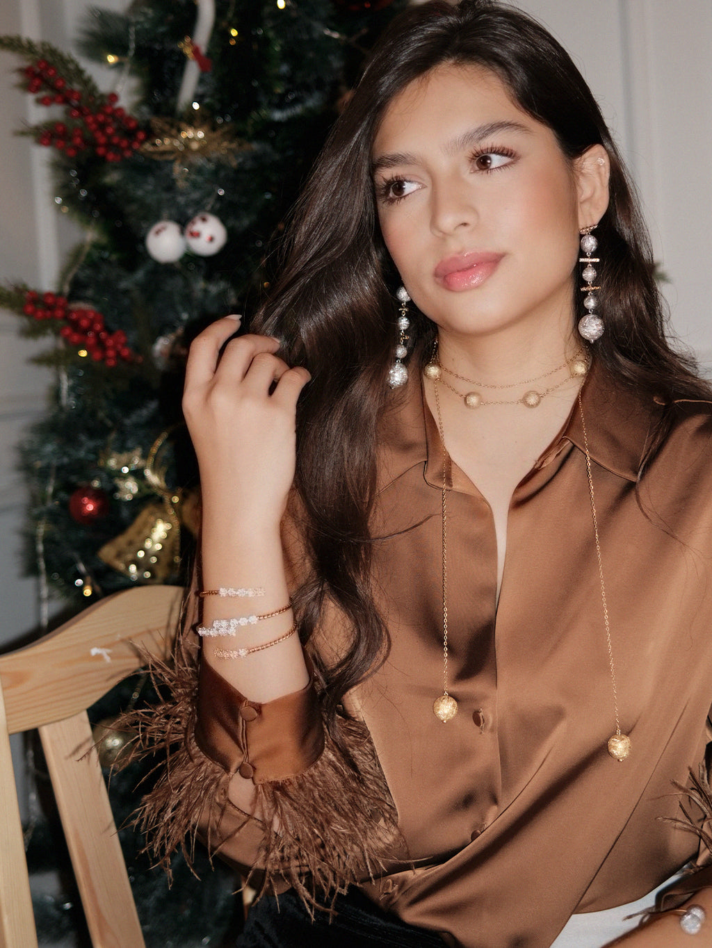 ⁠Snowfall Necklace