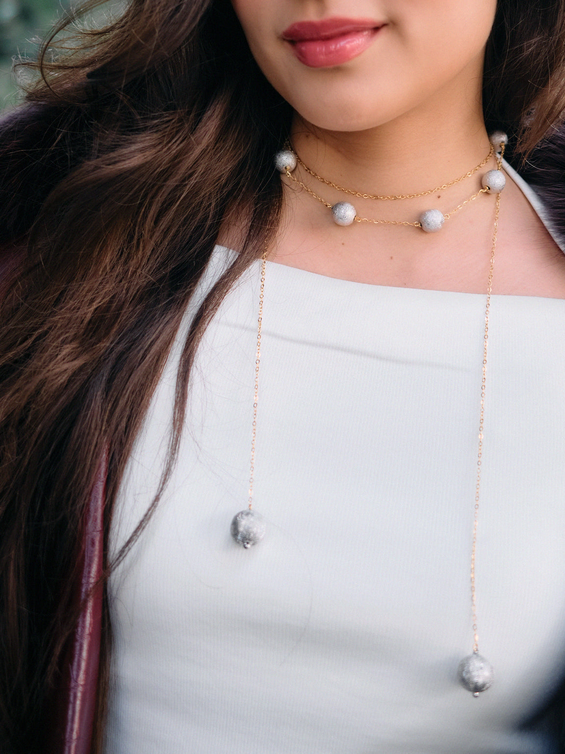 ⁠Snowfall Necklace