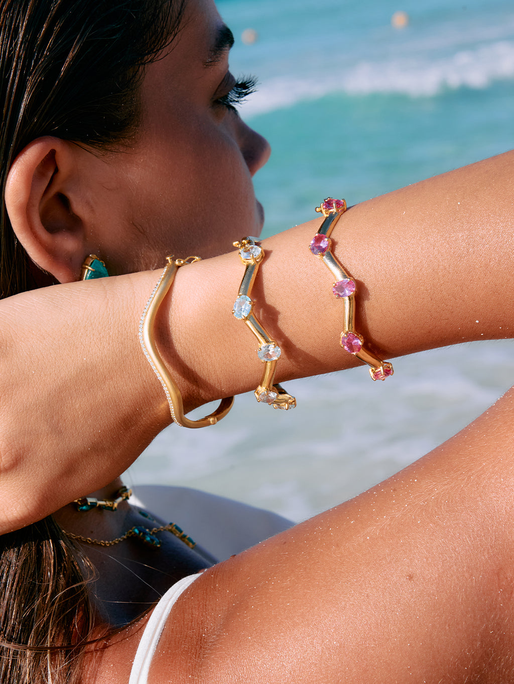 Pink Waves Bangle
