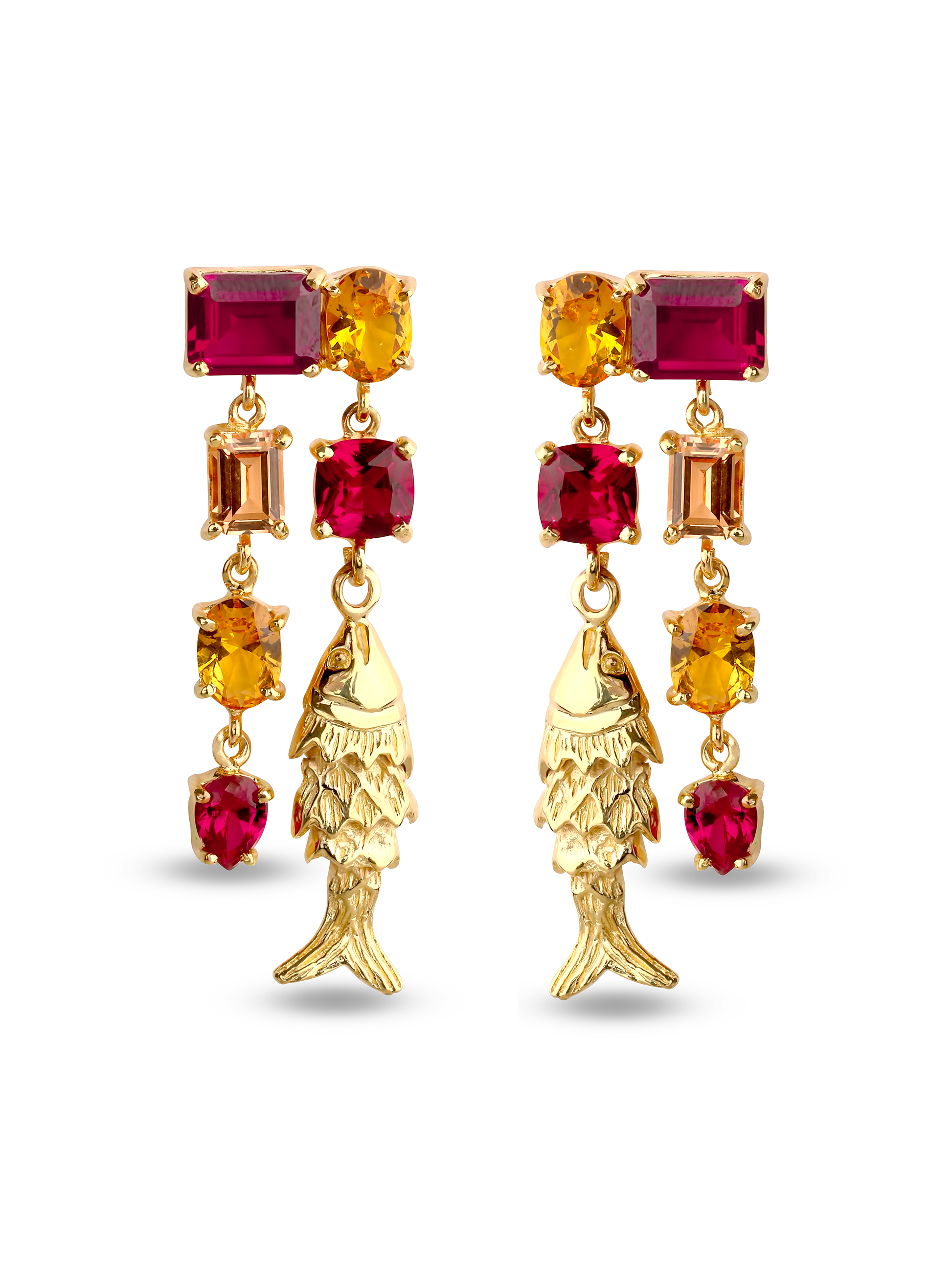 Gem Fish Earrings