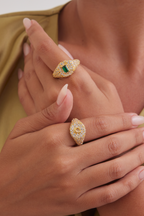 Green Signet Ring