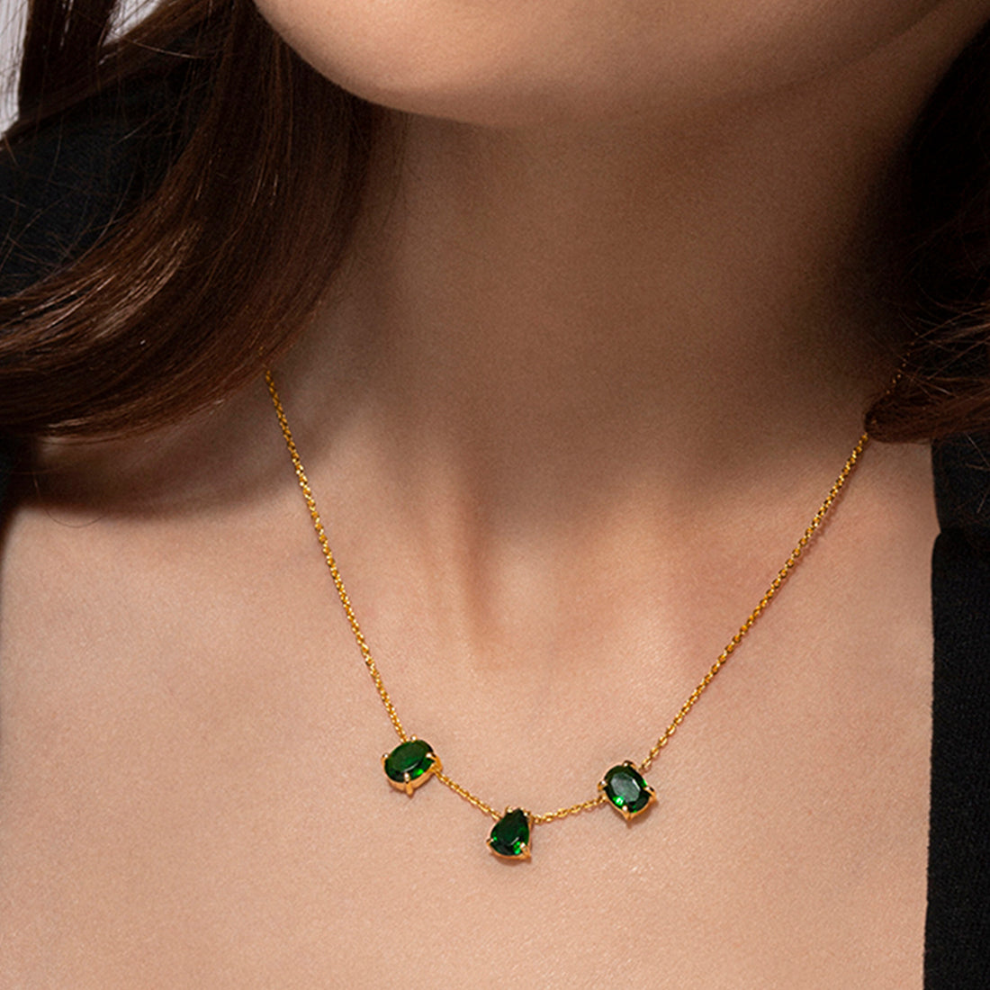 Minimal Emerald Necklace